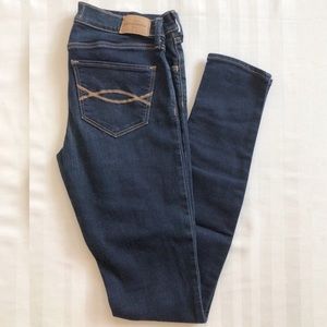 Abercrombie kids dark wash skinny jeans